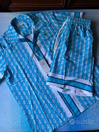 🔵 Completo camicia + shorts Lacoste azzurro