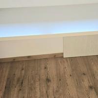 Scrivania beige e arancio 150x60