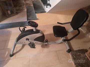Cyclette orizzontale Homecom con sedile ergonomico
