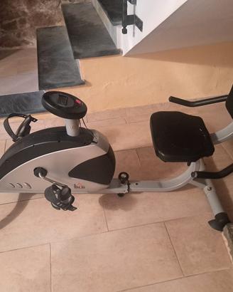 Cyclette orizzontale Homecom con sedile ergonomico