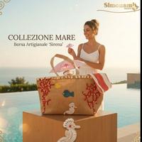 Borsa da mare in juta con inserti all'uncinetto 