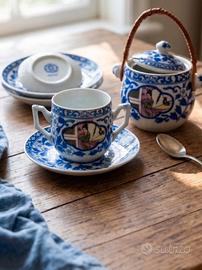 Set tazzine da caffè vintage porcellana "Diamond"