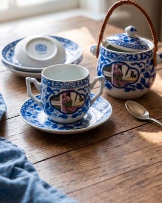 Set tazzine da caffè vintage porcellana "Diamond"