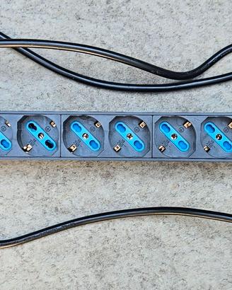 Multipresa PDU Rack 19" 1U – 6 prese universali
