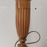 Lampada Vintage di Legno Tavolo Alto 45cm