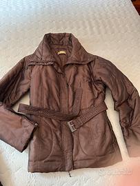 Giacca donna imbottita con zip cintura e collo