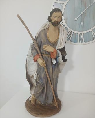 San Giuseppe Statua Presepe 75 cm Resina L. Bompia