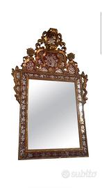 Specchio antico stile barocco con cornice dorata