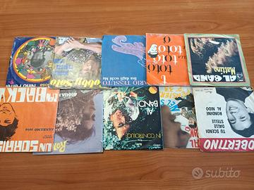 lotto 10 dischi 45 giri in vinile vintage 