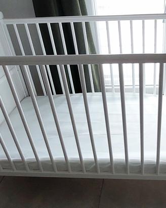 Culla che si trasforma in lettino con materasso
