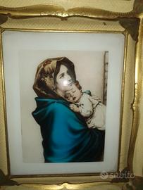 Quadro "Madonna con bambino " vintage 