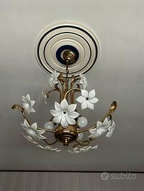 Lampadario murano a 6 fiori