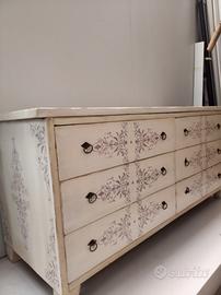 cassettiera stile shabby 