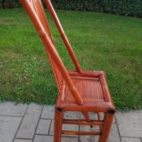 sedia etnica in legno e bambù 