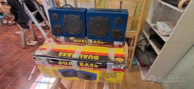 Kit casse 3 vie Dual Bass 500W per auto / casa