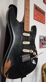 Fender Stratocaster Road Worn Gilmour Relic Black