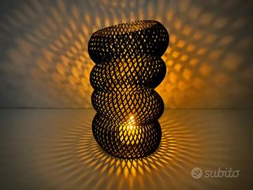 Vaso decorativo moderno a spirale intrecciata