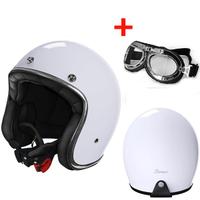 CASCO JET VINTAGE MOTO CUSTOM QUARTZ + OCCHIALI