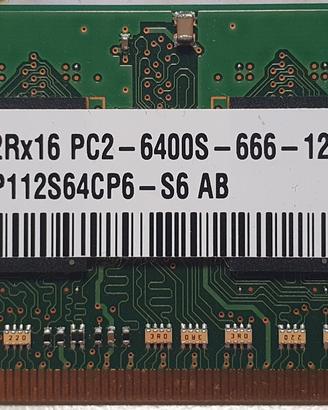 2 x MEMORIA RAM HYNIX DDR2 1GB SODIMM
