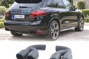 SCARICHI POSTERIORI PORSCHE CAYENNE II 10-14 NERO 