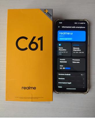 Realme C61 256gb COME NUOVO + SCATOLA E ACCESSORI