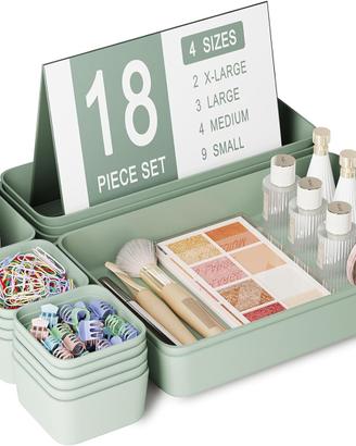 Organizzatore per Cassetti, 18 Pezzi in 4 Taglie,