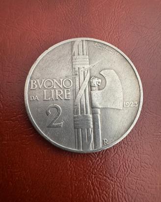 Moneta buono da due lire 1923