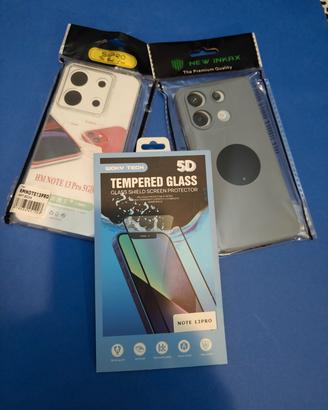 Set  cover e vetro protettivo Redmi note 13 pro