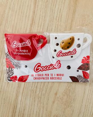 Set 2 Chiudipacco Gocciole Pavesi mai usate
