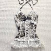 Lace top corset