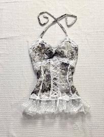 Lace top corset