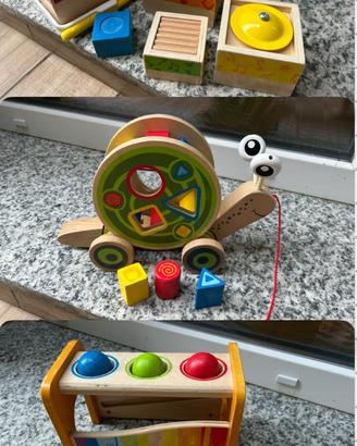 3 giochi in legno