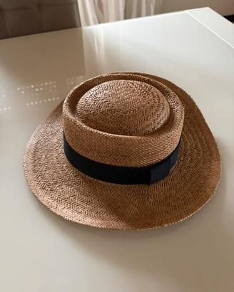 Cappello paglia con fascia nera