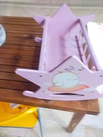 culla in legno x bambole 