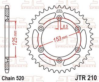 Corona nara 50 denti beta RR 125 / 350 /400