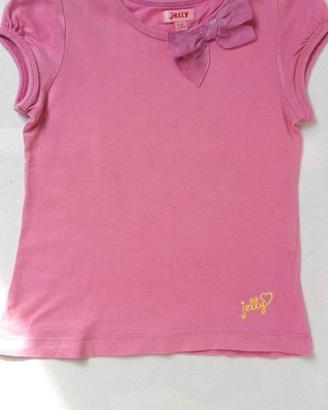 👚Maglietta rosa cotone maniche corte 3 /4 anni .