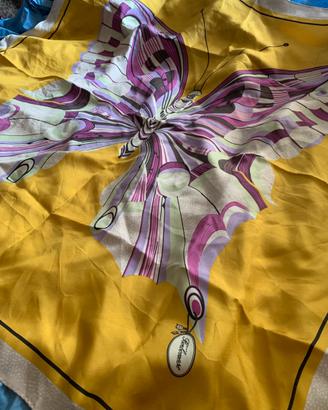Foulard in seta Borbonese con farfalla 85cm