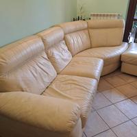 Divano angolare in pelle