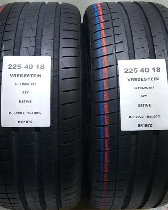 2 GOMME 225 40 18 VREDESTEIN BR1872