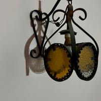 Applique da parete in ferro battuto anni 40/50