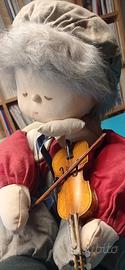 bambola violinista vintage carillon  Per Elisa