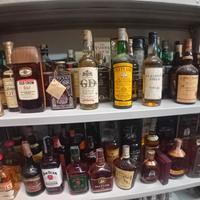 bottiglie di whisky e cognac 