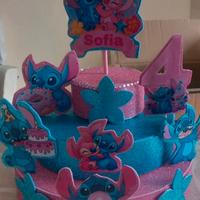Cake topper / Base decorativa a tema Stitch