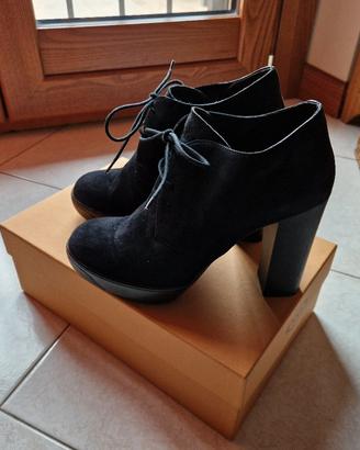 Hogan stivaletti in camoscio nero donna 37
