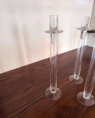 candelabri in vetro