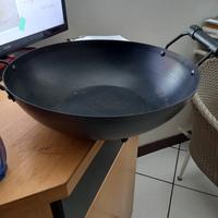 Padella wock con 2 manici nera