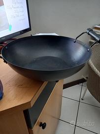 Padella wock con 2 manici nera