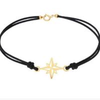 Bracciale stella oro 14 ct con laccio