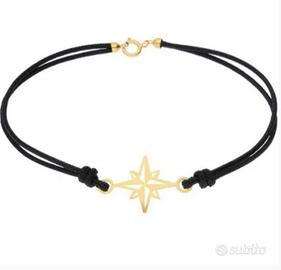 Bracciale stella oro 14 ct con laccio