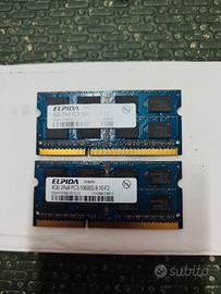 Coppia banchi RAM DDR3 8 GB totali